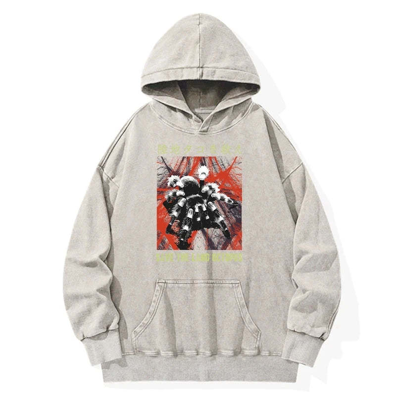 Tokyo-Tiger Real Scary Spiders Washed Hoodie Sale