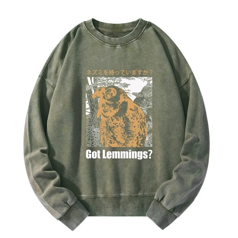 Tokyo-Tiger Do You Have Lemmings Japanese Washed Sweatshirt