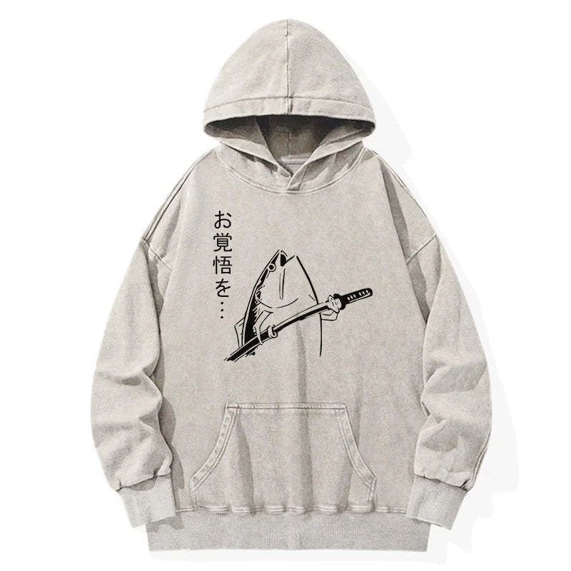 Tokyo-Tiger The Fish With The Knife Japanese Washed Hoodie Sale