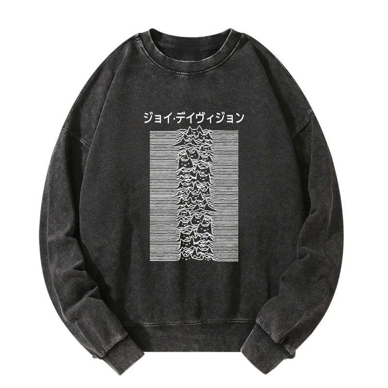 Tokyo-Tiger Funny Cat Davision Washed Sweatshirt Sale