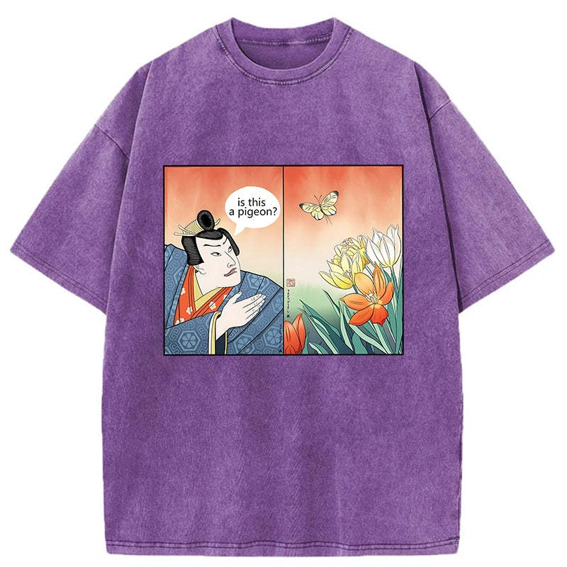 Tokyo-Tiger Is This A Pigeon Washed T-Shirt