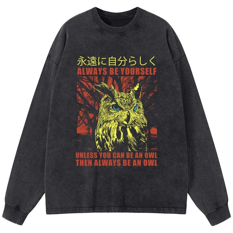 Tokyo-Tiger Always Be Yourself Japanese Washed Long Sleeve T-Shirt