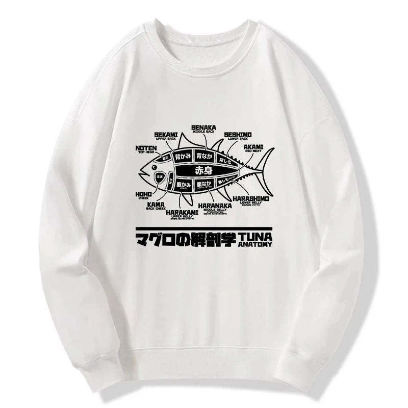Tokyo-Tiger Tuna Dissection Map Japanese Sweatshirt Sale
