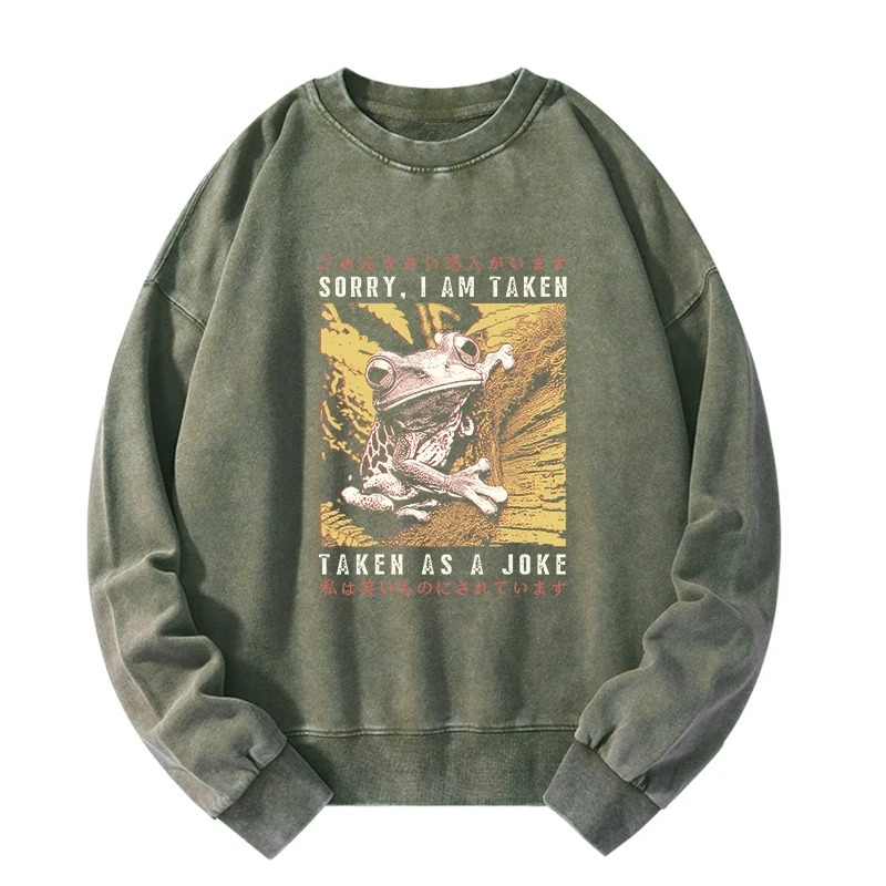 Tokyo-Tiger The Tragic Frog Japanese Washed Sweatshirt