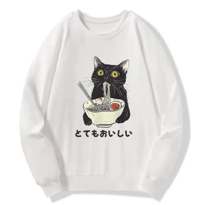 Tokyo-Tiger Cats Eat Ramen Noodles Sweatshirt