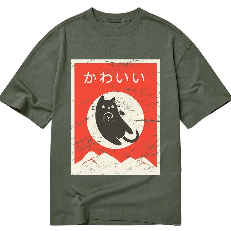 Tokyo-Tiger Cute Black Cat Japanese Classic T-Shirt