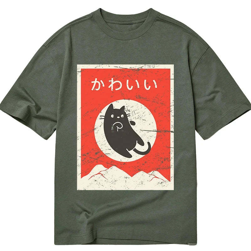 Tokyo-Tiger Cute Black Cat Japanese Classic T-Shirt