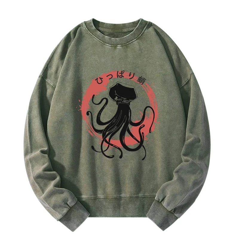 Tokyo-Tiger Vintage Octopus Japanese Washed Sweatshirt