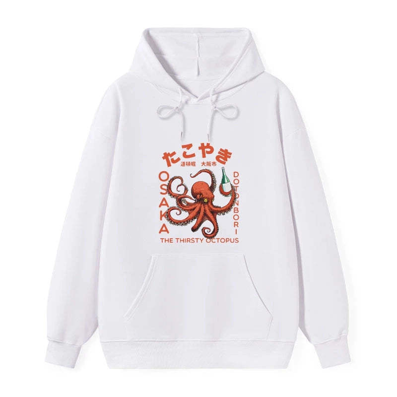 Tokyo-Tiger Octopus Drinks Soju Classic Hoodie