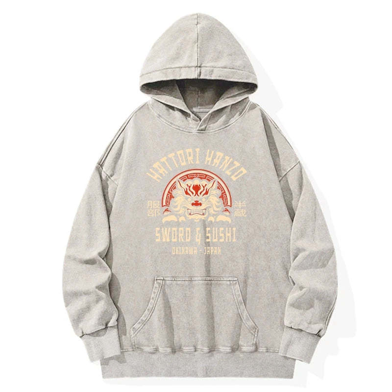 Tokyo-Tiger Hattori Hanzo Sword Washed Hoodie
