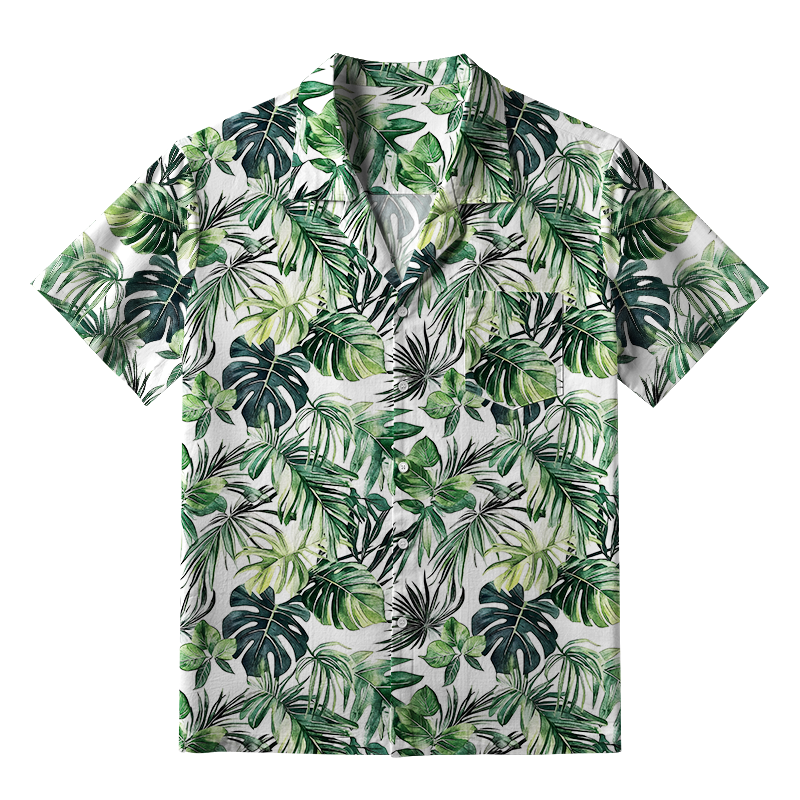 Tokyo-Tiger Tropical Leaf Dance Aloha Hawaiian Shirt