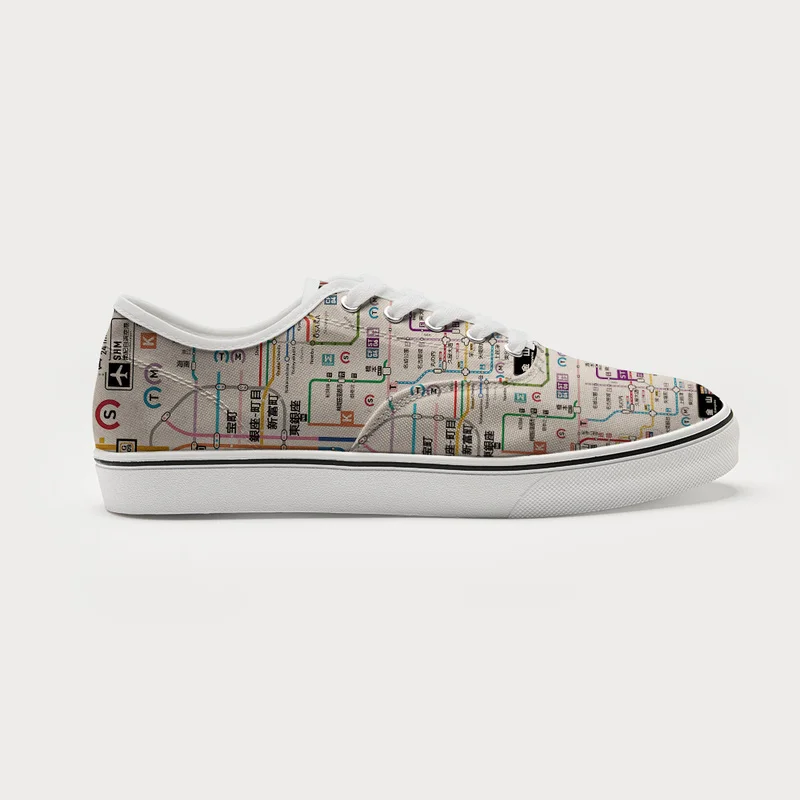 Tokyo-Tiger Tokyo Subway Map Canvas Shoes
