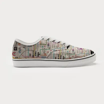 Tokyo-Tiger Tokyo Subway Map Canvas Shoes