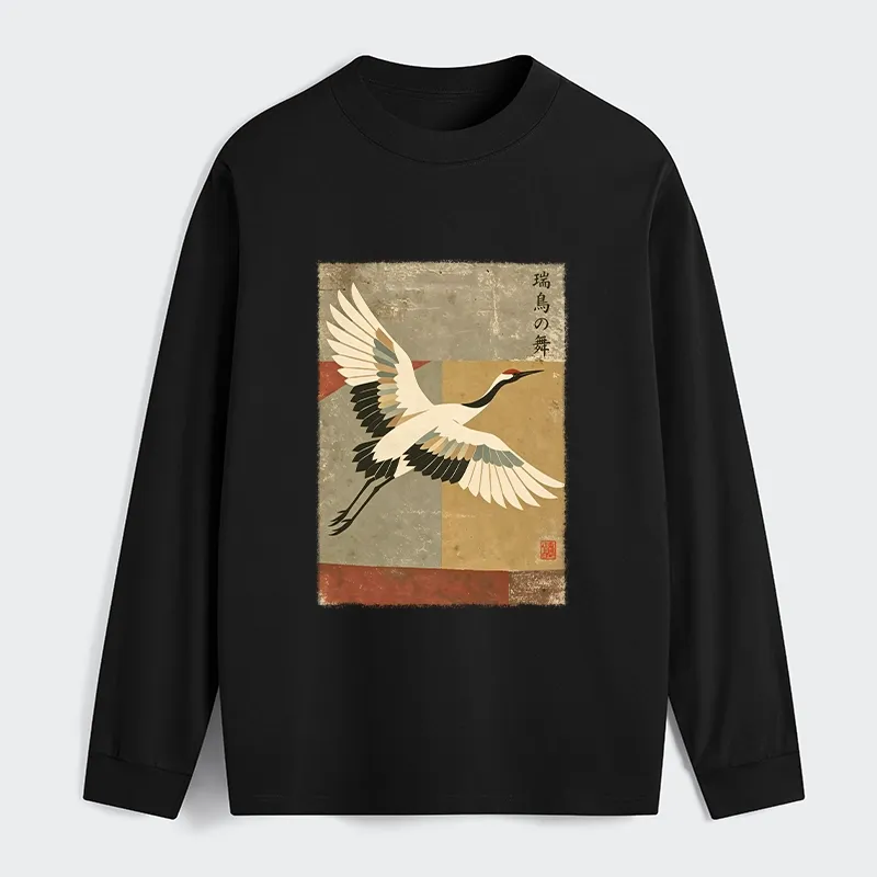 Tokyo‑Tiger Crane Spirit Classic Long Sleeve T-Shirt