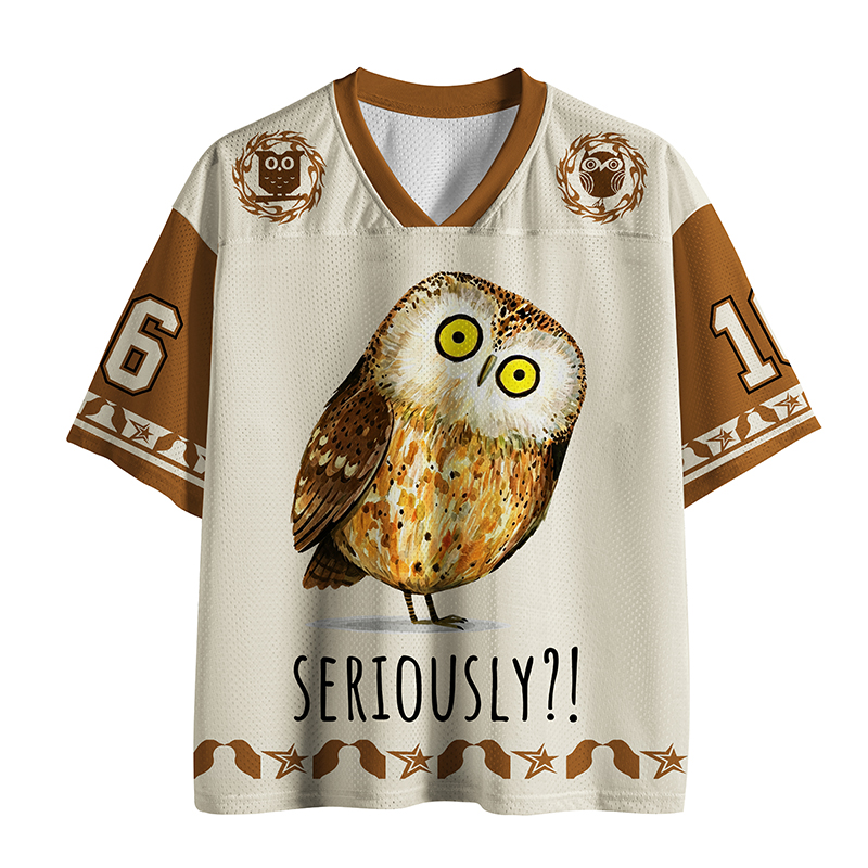 Tokyo-Tiger Seriously Confused Owl Meme Art Mesh Jersey