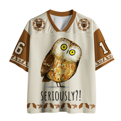 Tokyo-Tiger Seriously Confused Owl Meme Art Mesh Jersey