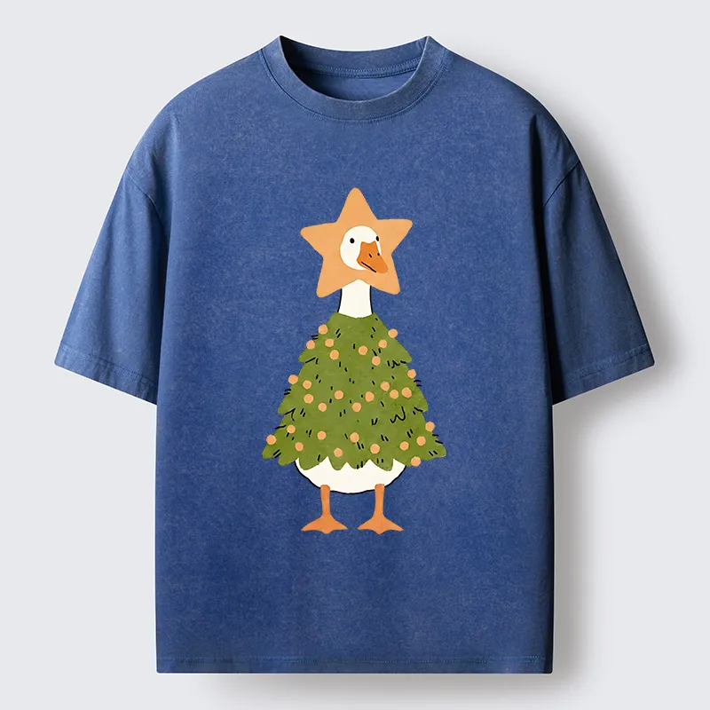 Tokyo‑Tiger Christmas Duck Vibe Washed T-Shirt