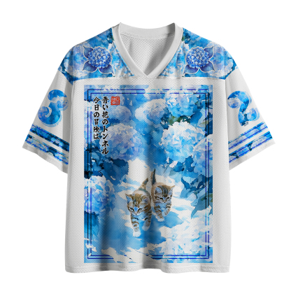 Tokyo-Tiger Cats In The Hydrangea Tunnel Mesh Jersey