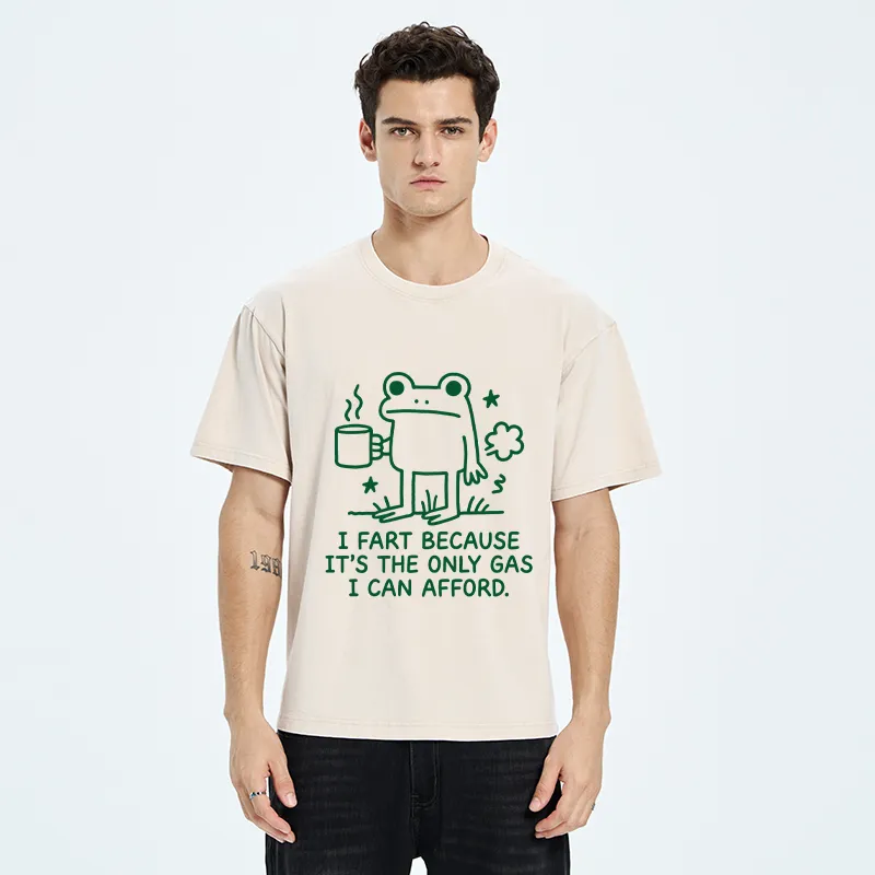 Tokyo-Tiger Funny Cute Frog Gas Meme Washed T-Shirt