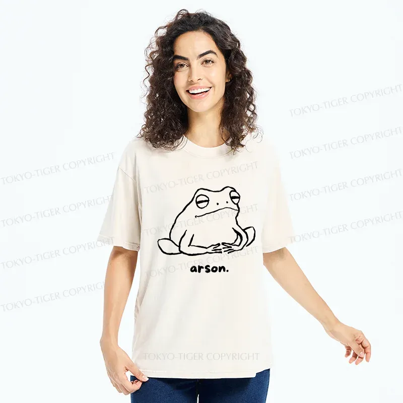 Tokyo-Tiger Japan Arsonist Frog Washed T-Shirt