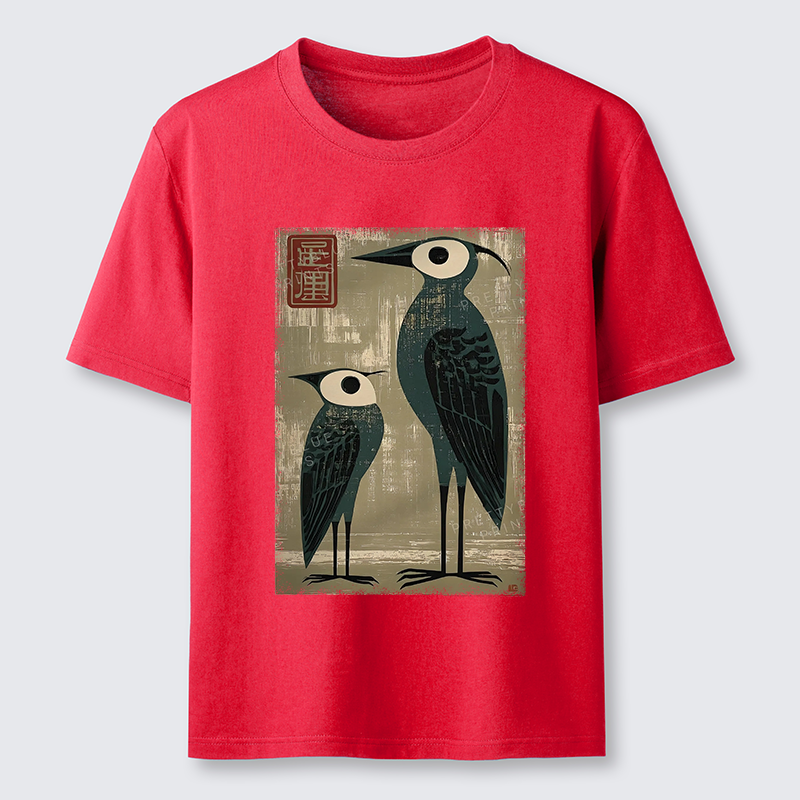 Tokyo-Tiger Retro Two Birds Art Classic T-Shirt