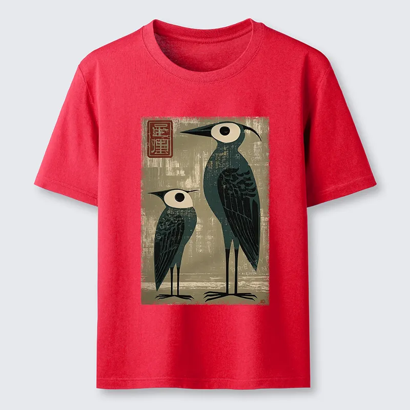 Tokyo-Tiger Retro Two Birds Art Classic T-Shirt