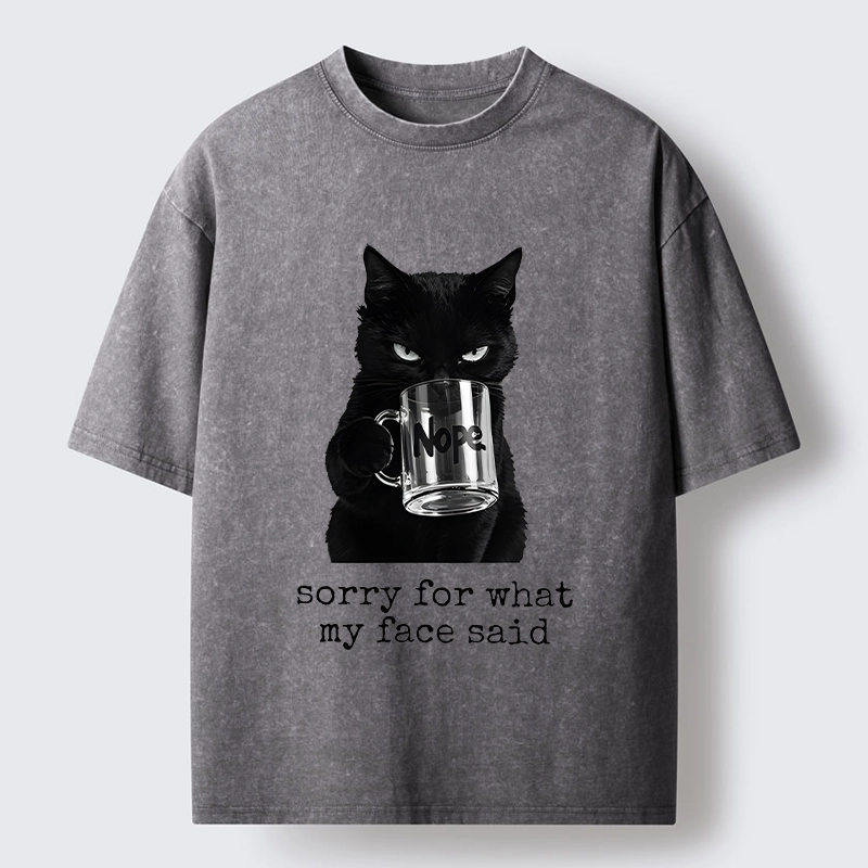 Tokyo‑Tiger Funny Sassy Cat Washed T‑Shirt