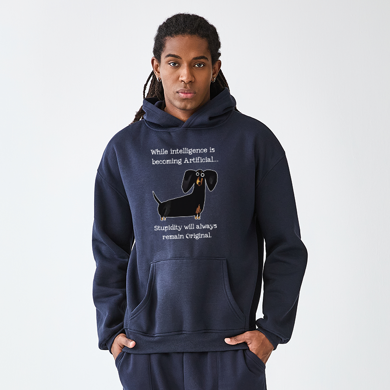 Tokyo-Tiger Dachshund Real Humor Funny Meme Adult Fleece Hoodie