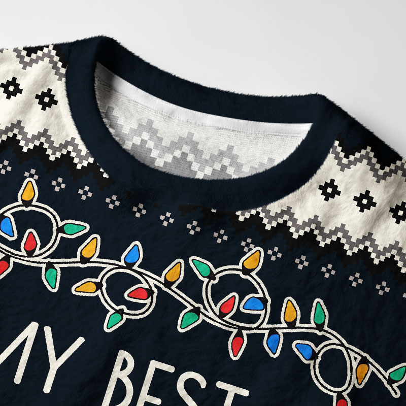 Tokyo-Tiger My Best Christmas Gift Is Me Fuzzy Christmas Ugly Sweatshirt
