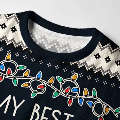 Tokyo-Tiger My Best Christmas Gift Is Me Fuzzy Christmas Ugly Sweatshirt