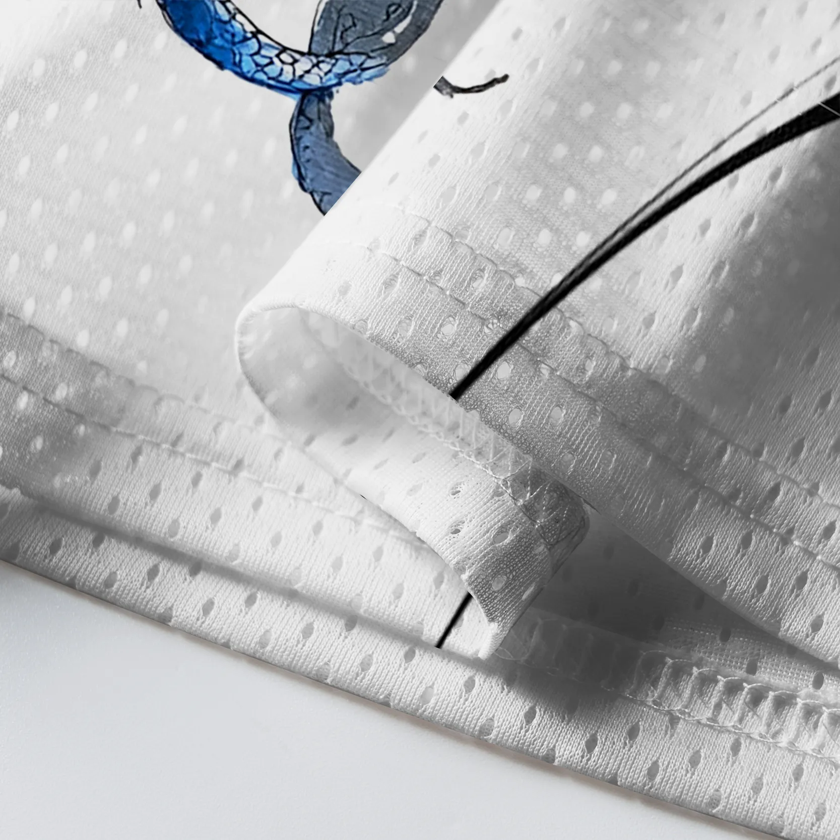 Tokyo-Tiger Ink-Flow Blue Dragon Mesh Jersey