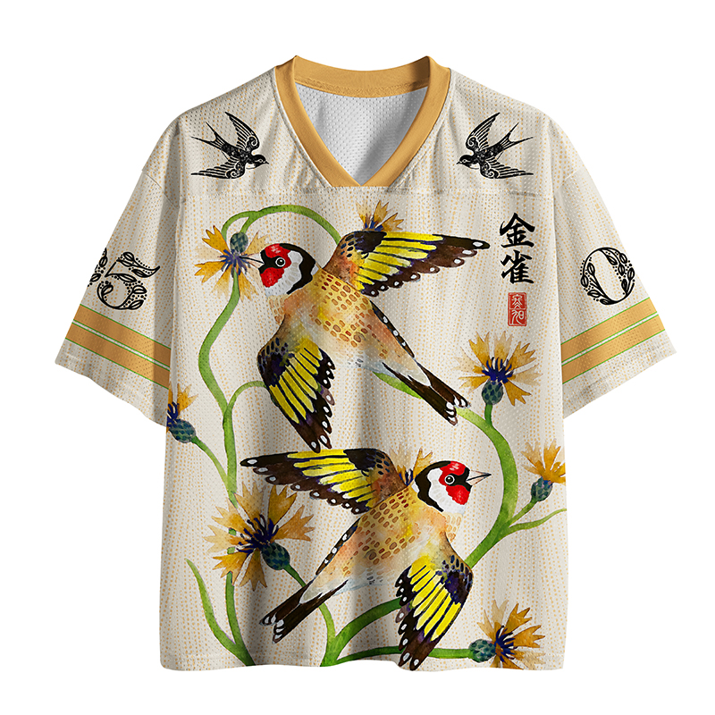 Tokyo-Tiger Floral Goldfinch Mesh Jersey