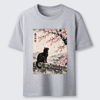 Tokyo-Tiger Spring Black Cat Art Classic T-Shirt