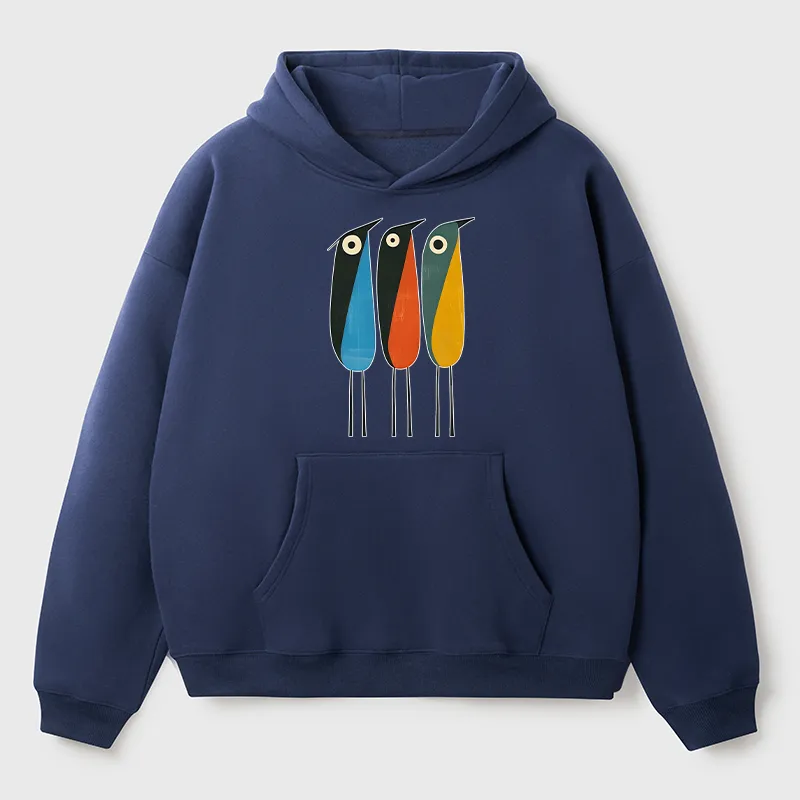 Tokyo-Tiger Bold Shape Birds Adult Fleece Hoodie