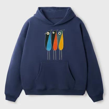 Tokyo-Tiger Bold Shape Birds Adult Fleece Hoodie