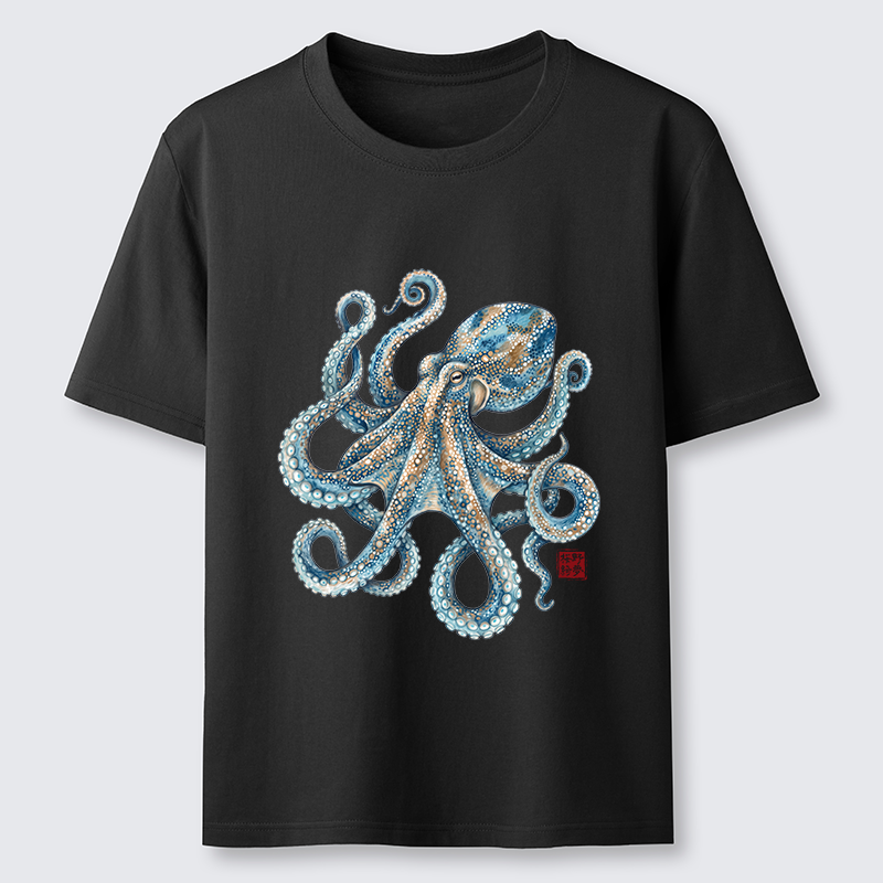 Tokyo-Tiger Ocean Octopus Art Classic T-Shirt