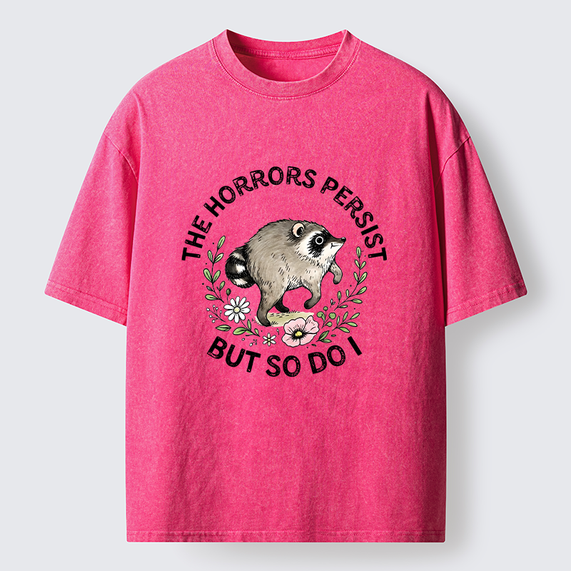Tokyo‑Tiger Jimothy Raccoon Funny Meme Washed T‑Shirt