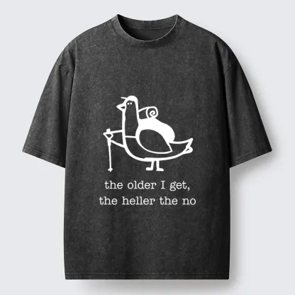 Tokyo‑Tiger Tired Aging Pigeon Washed T‑Shirt