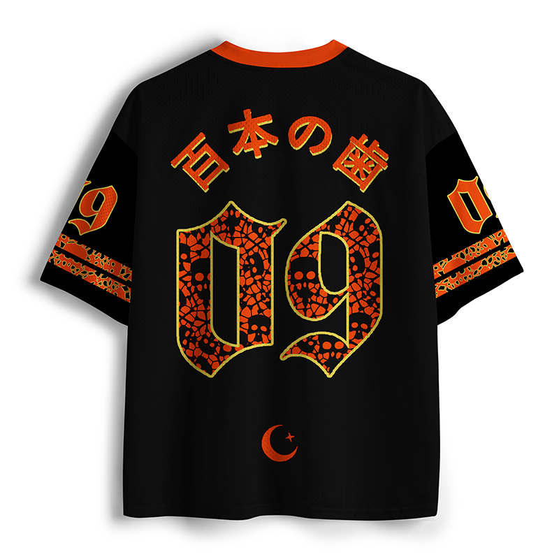 Tokyo-Tiger Hundred-Fang Skull Red Version Mesh Jersey