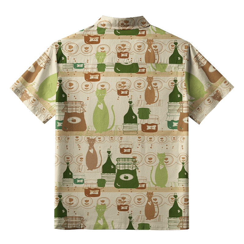 Tokyo-Tiger Cat On The Shelf Aloha Hawaiian Shirt