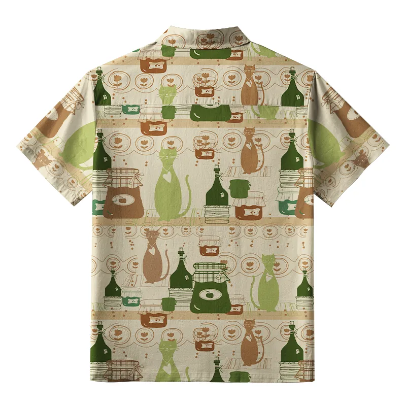 Tokyo-Tiger Cat On The Shelf Aloha Hawaiian Shirt