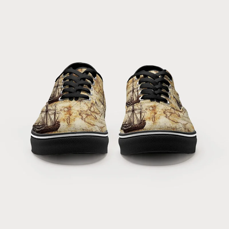 Tokyo-Tiger Nautical Chart Canvas Shoes