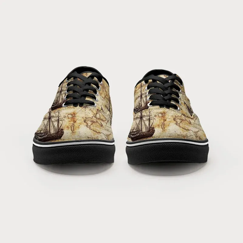 Tokyo-Tiger Nautical Chart Canvas Shoes