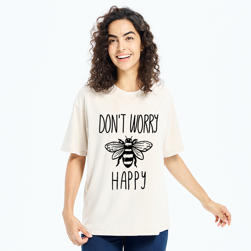 Tokyo-Tiger Don’t Worry Be Happy Washed T-Shirt