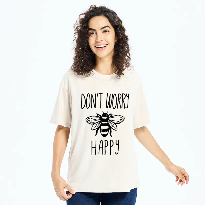 Tokyo-Tiger Don’t Worry Be Happy Washed T-Shirt