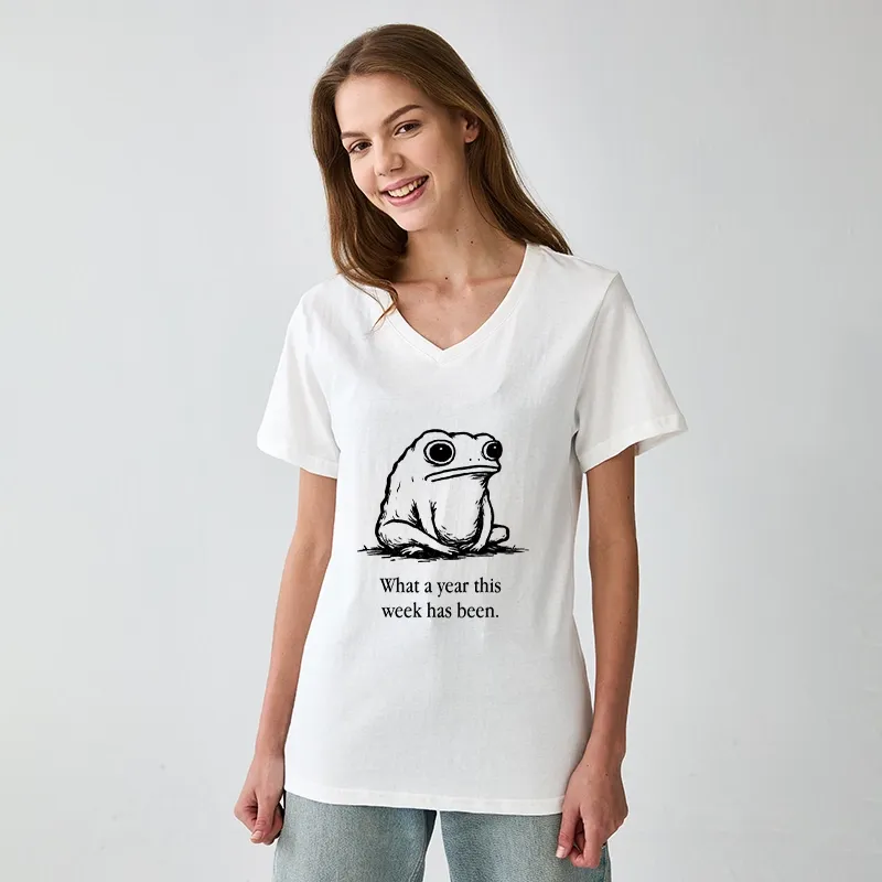 Tokyo-Tiger This Week Feels Like A Whole Year V-Neck Classic T-Shirt