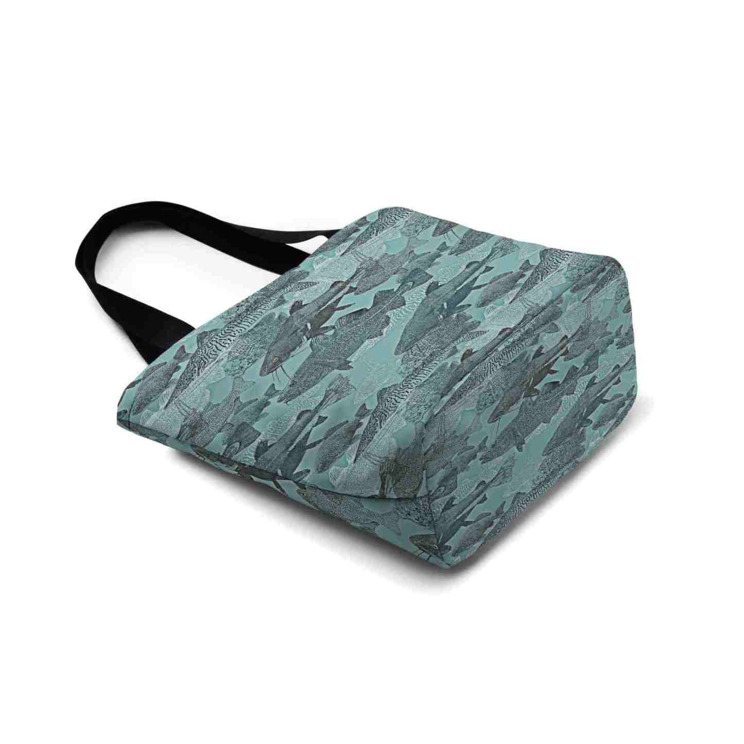 Tokyo-Tiger Vintage Fish School Zipper Tote Bag