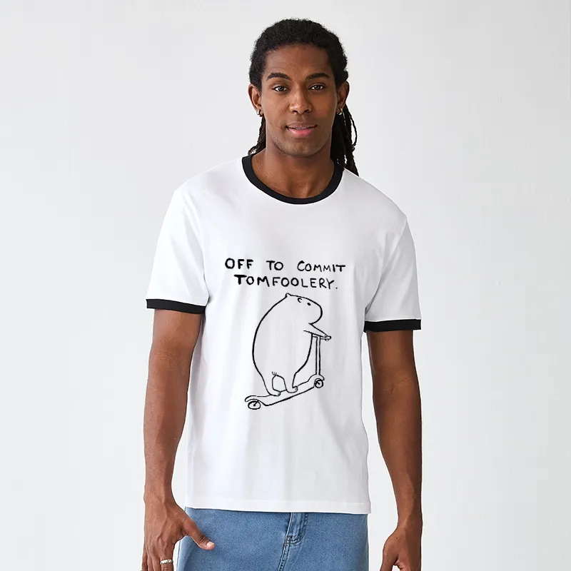 Tokyo-Tiger Capybara Is Ready To Do Something Bad Trim T-Shirt