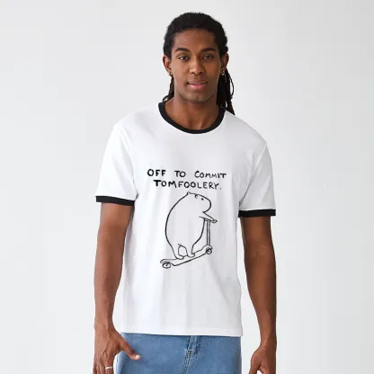 Tokyo-Tiger Capybara Is Ready To Do Something Bad Trim T-Shirt