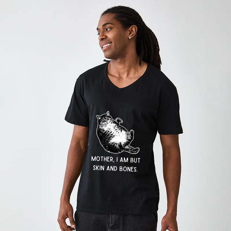 Tokyo-Tiger Overweight Cat And Its Doting Owner V-Neck Classic T-Shirt